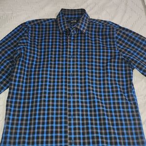 Apt. 9 Men's Blue and Black Plaid Shirt